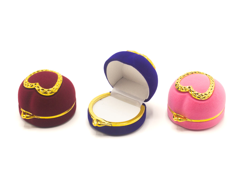RING BOX HEART GOLDEN